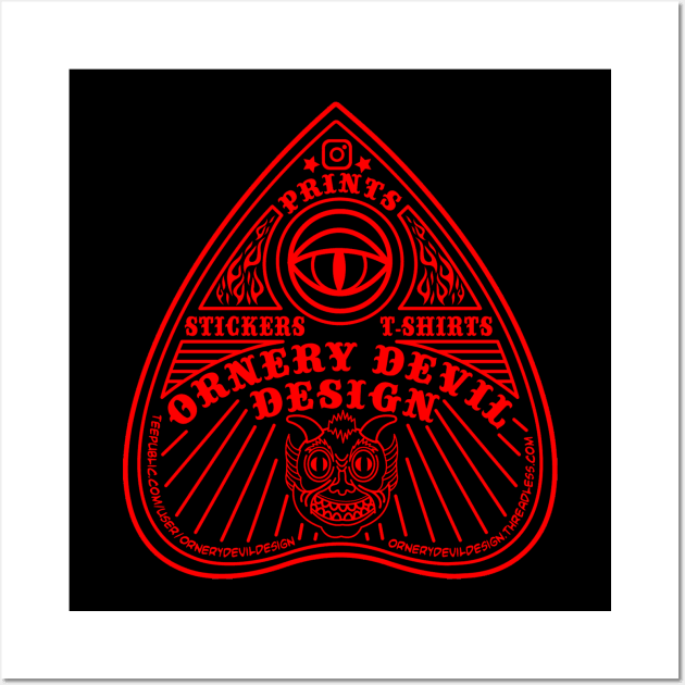 Ornery Devil Ouija planchette Wall Art by OrneryDevilDesign